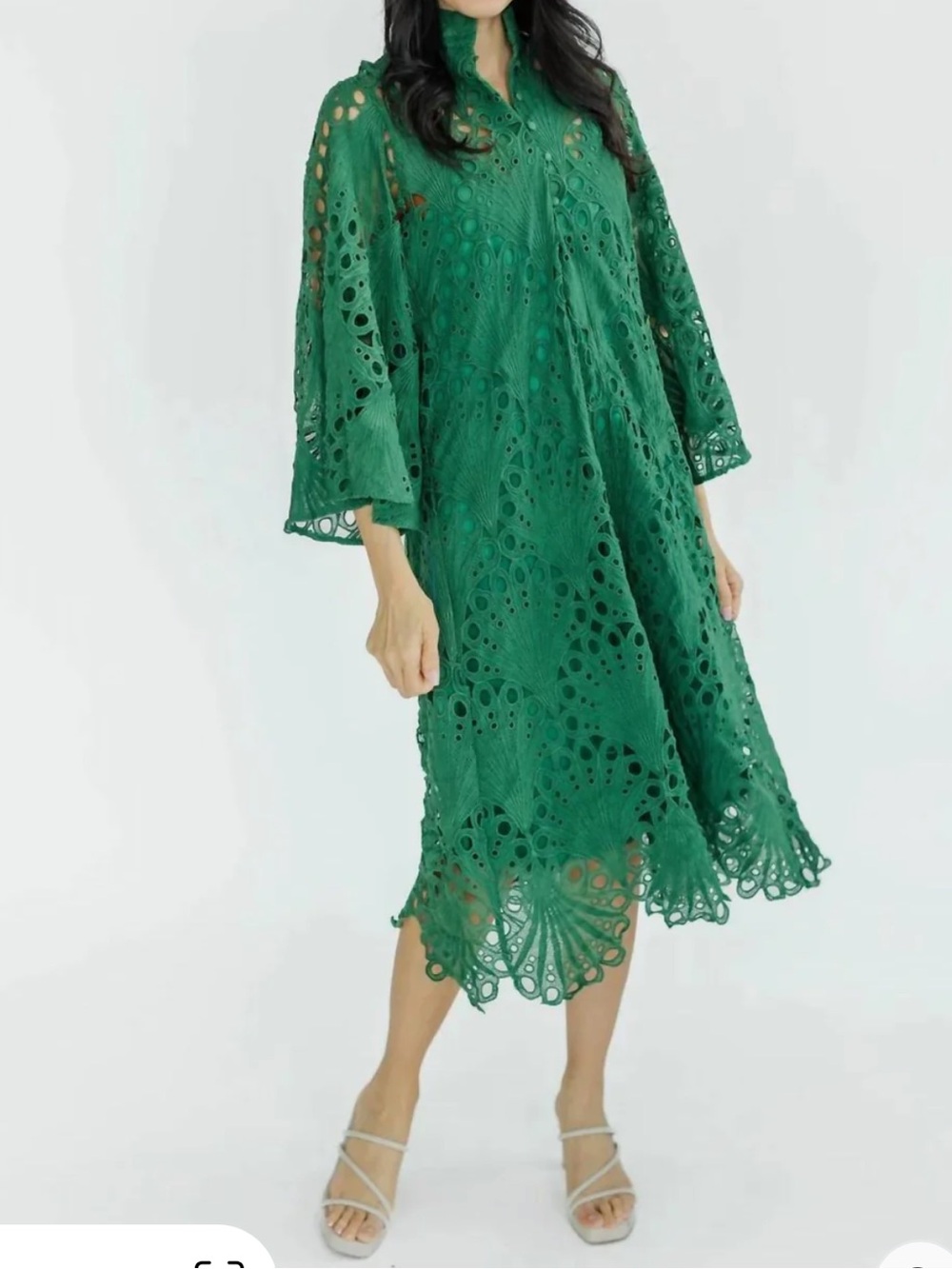 NWT MARIE BY VICTORIA DUNN Jolene Maxi Dress In Vert Foncé